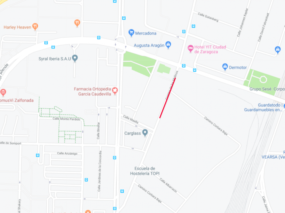 El accidente se ha registrado en el Camino de los molinos, 19