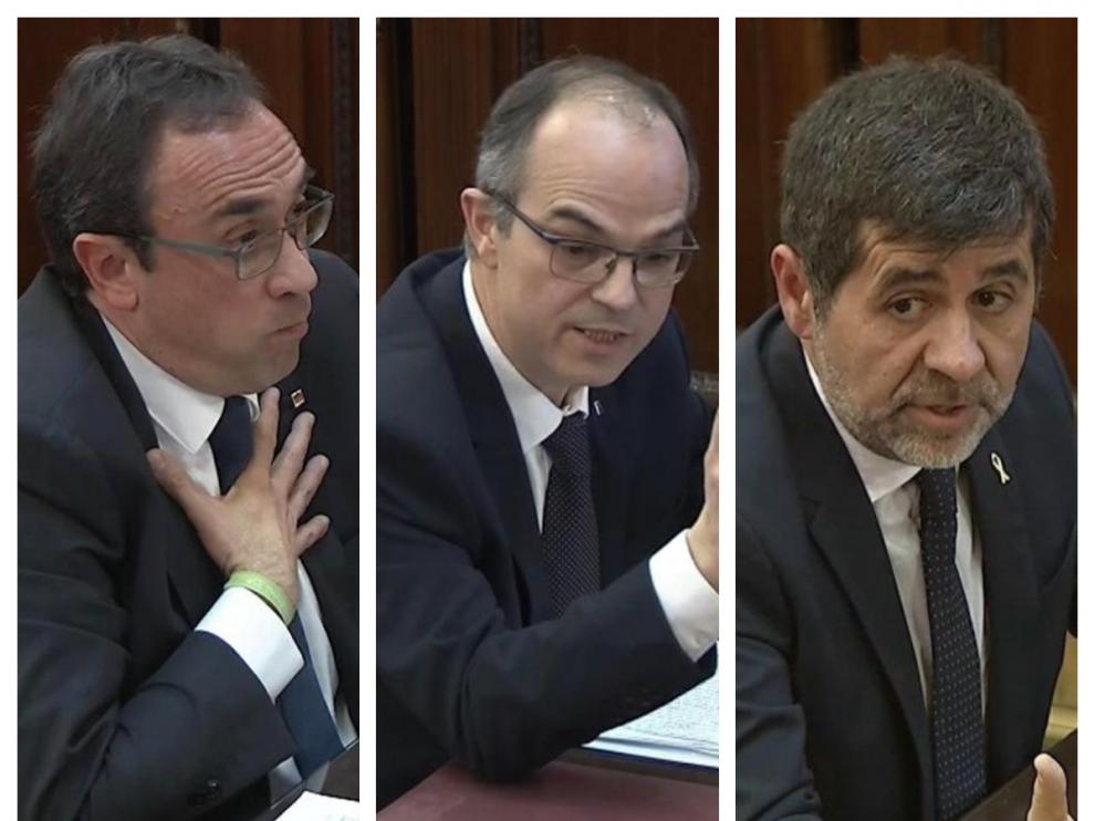Josep Rull, Jordi Turull y Jordi Sànchez (JxCat).