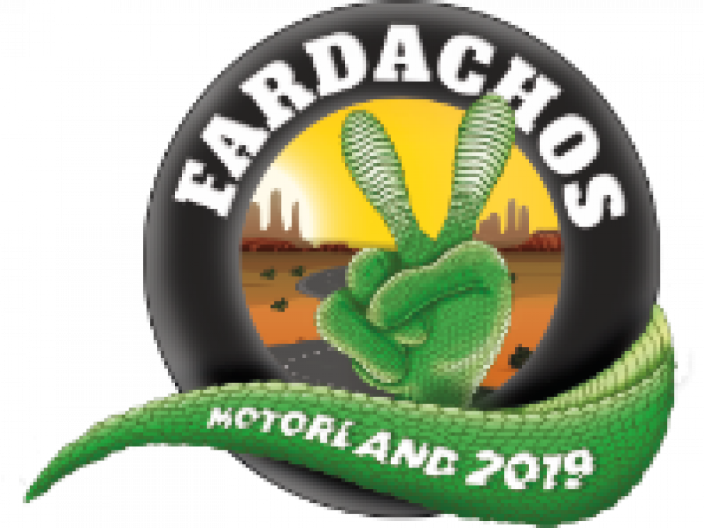 Logotipo de la concentración motera Fardachos Motorland