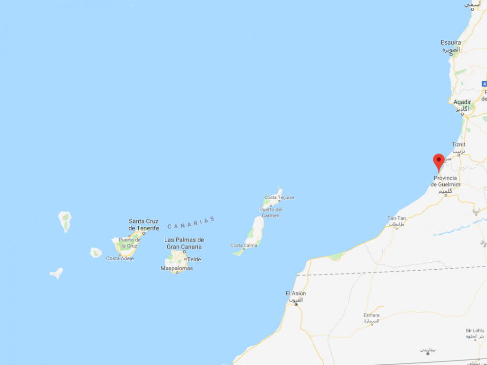 La patera había salido de la playa de Sidi Ifni, en el sur de Marruecos, y se dirigía hacia las islas Canarias, a una distancia de más de 400 kilómetros en línea recta.
