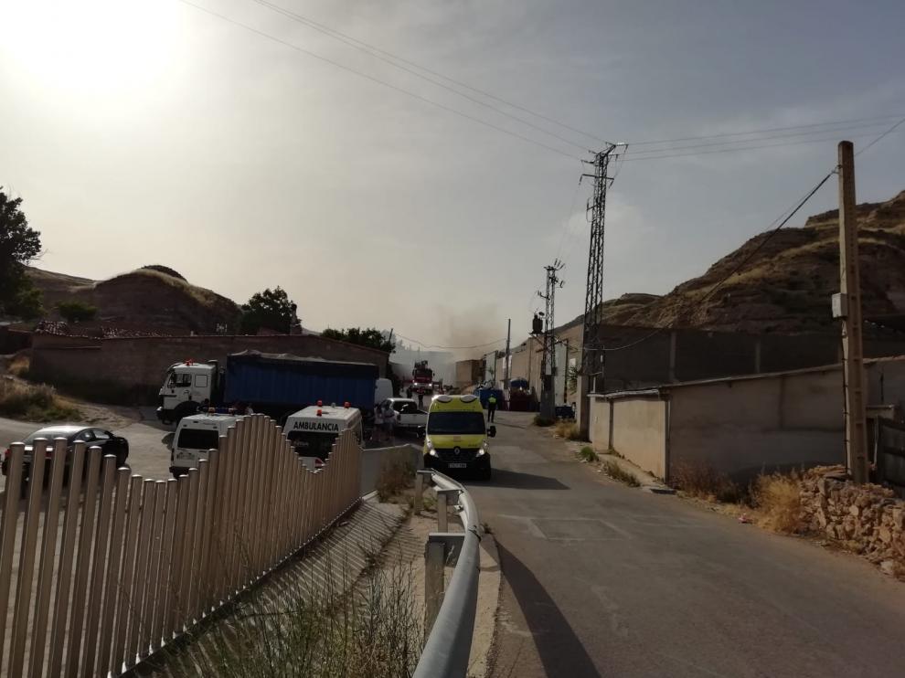 Incendio en una planta de reciclaje de Calatayud.