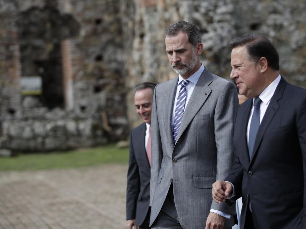 Felipe VI, en su visita a Panamá.