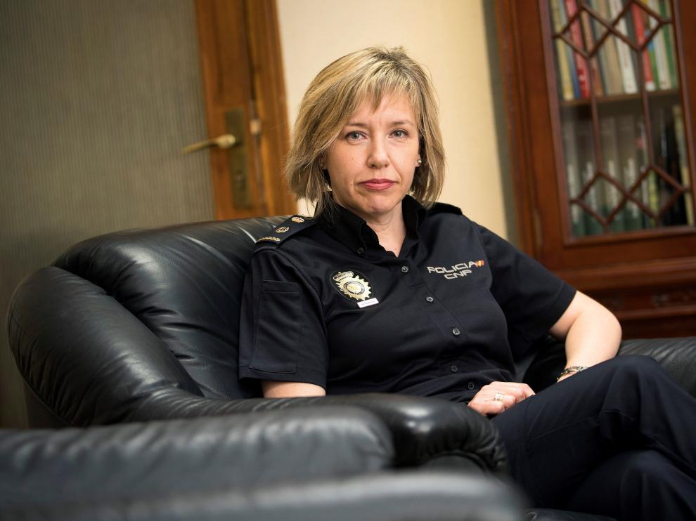 Pilar García, inspectora jefe de la Policía Científica de Zaragoza.