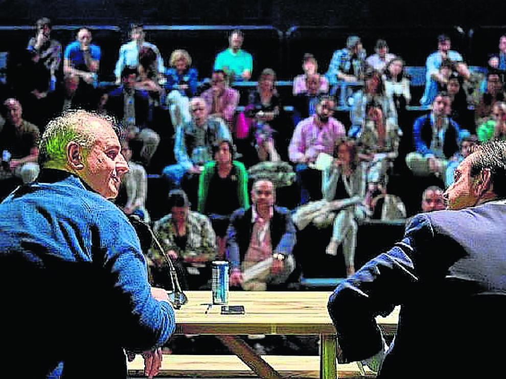 Carlos Barrabés y Pedro Barato, durante la presentación de The Farm Hub en Madrid.