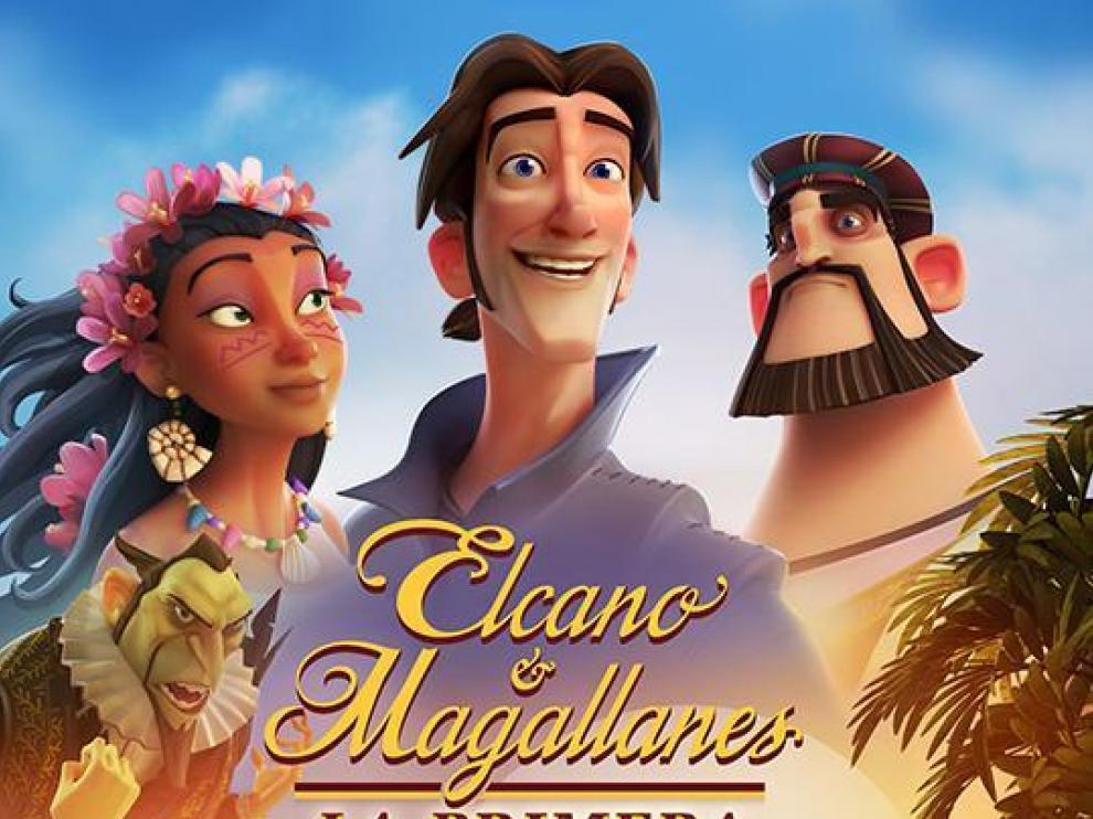 Cartel de la película 'Elcano y Magallanes, la primera vuelta al mundo'.