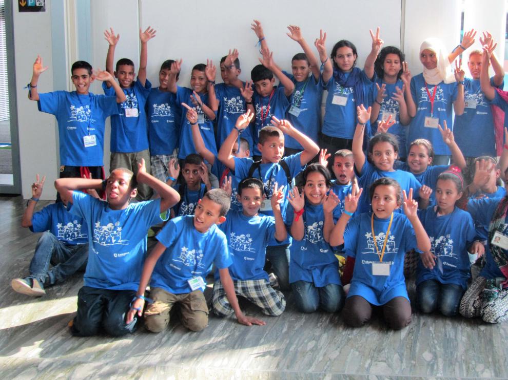 Un grupo de niños saharauis del proyecto vacaciones en Paz del año pasado