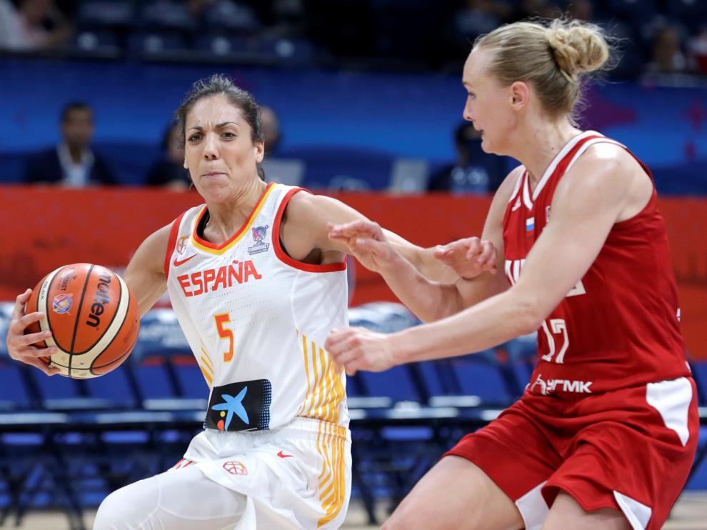 La aragonesa Cristina Ouviña, en acción.