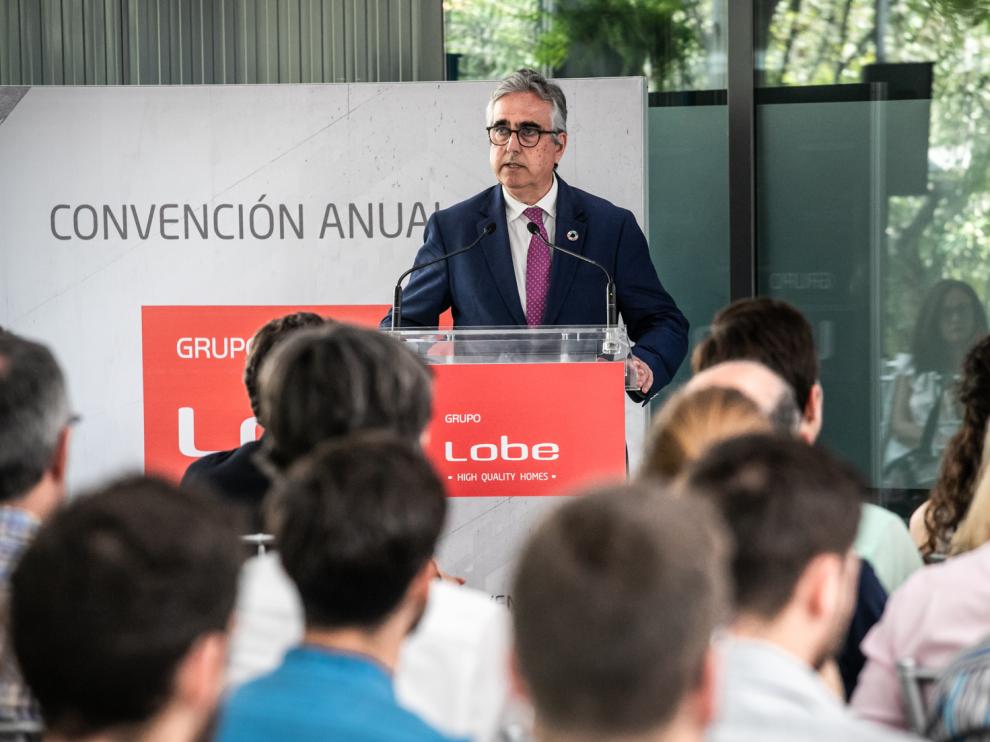El director de Grupo Lobe, Juan Carlos Bandrés, en la presentación de resultados de este viernes.