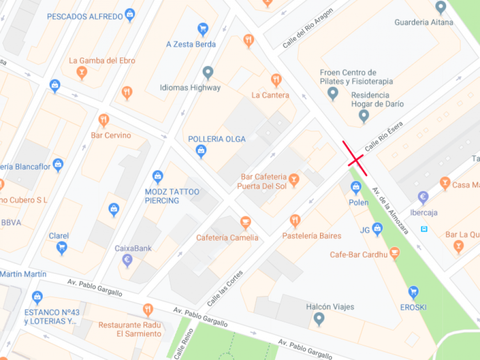 Lugar donde se produjo el accidente
