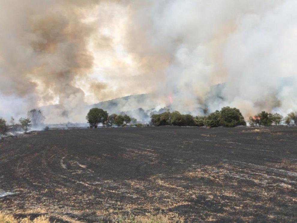 Incendio en Alcampell.