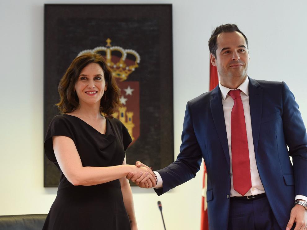 Isabel Díaz Ayuso e Ignacio Aguado.