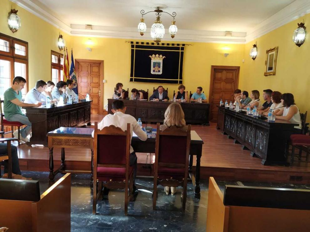 Imagen del pleno de Tarazona celebrado este lunes por la mañana.