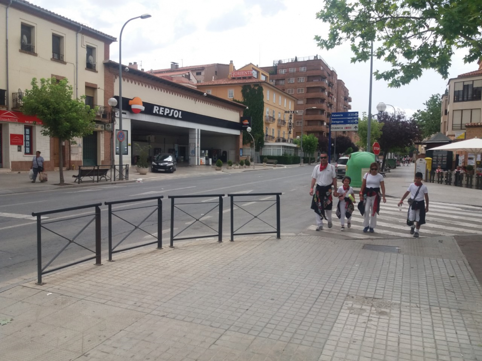 Tramo de la avenida de Sagunto donde se ha registrado una de las cogidas.