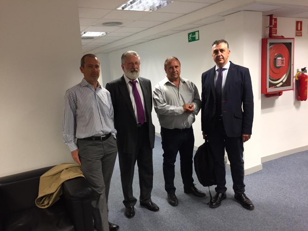 De izquierda a derecha, Jesús Ollés, Alvaro Enrech, José Manuel Penella y Pablo Martínez, este miércoles en la Audiencia Nacional.