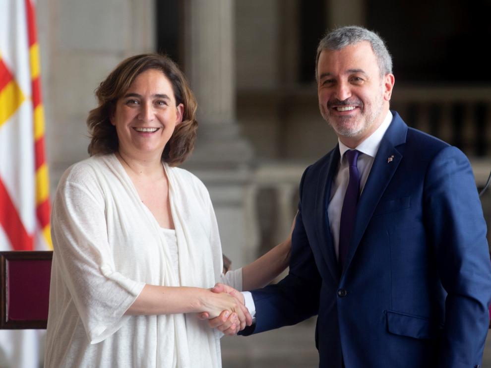 La alcaldesa de Barcelona Ada Colau y Jaume Collboni (PSC), llegan a un acuerdo para un gobierno de coalición en Barcelona