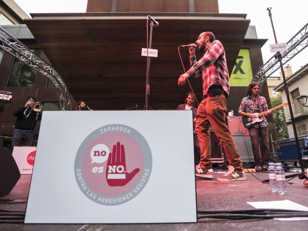 Campaña contra las agresiones sexistas en las Fiestas del Pilar 2018