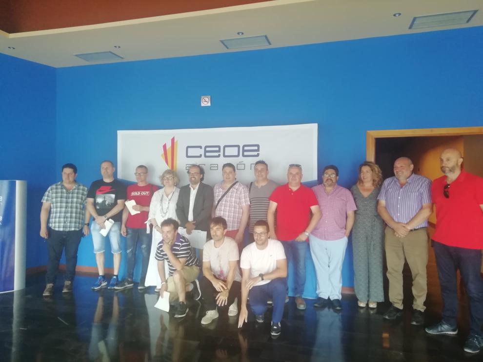 Una de las últimas entregas de certificaciones profesionales en CEOE Aragón.