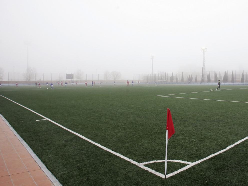 Imagen de archivo de un campo de fútbol de la Federación Aragonesa.