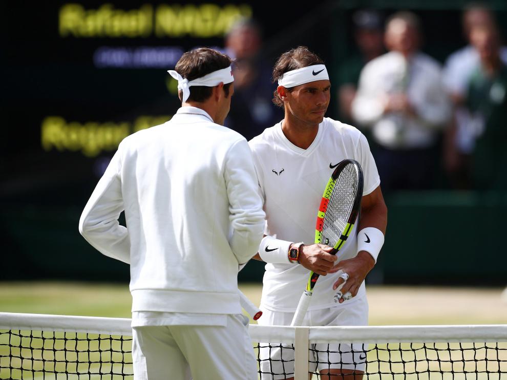 Semifinal de Wimbledon entre Nadal y Federer.