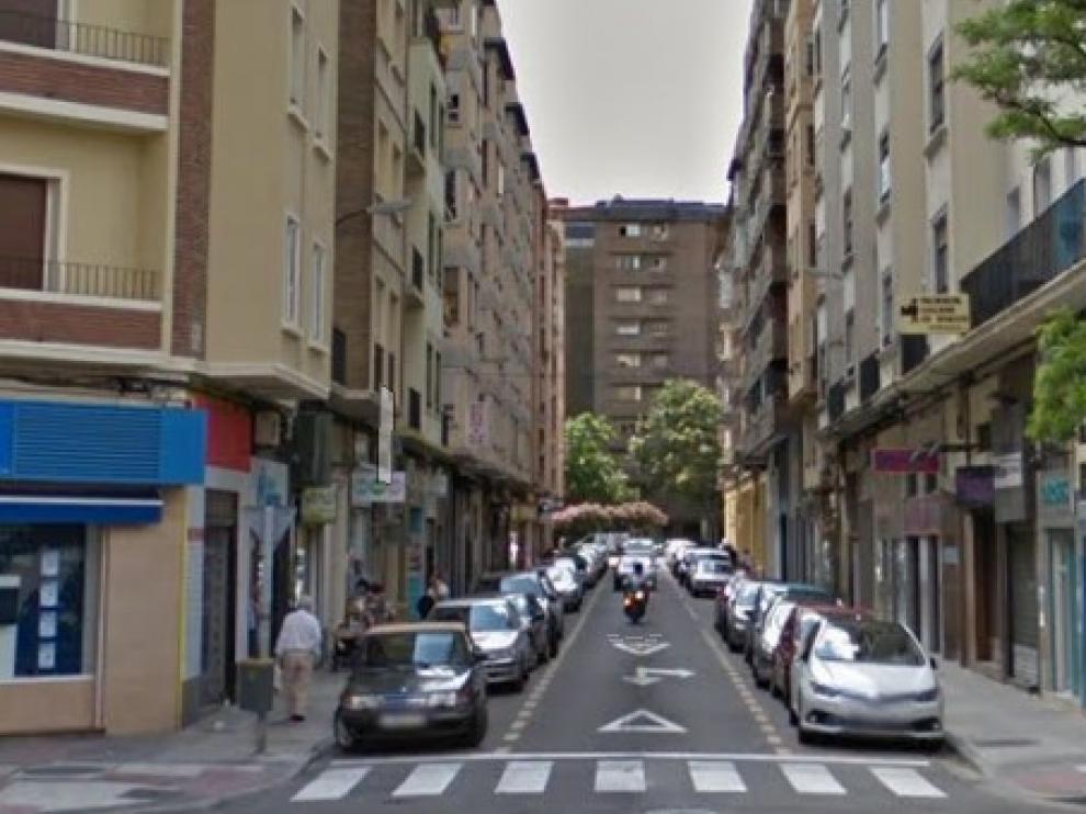 Calle de María Lostal, donde se ha producido la detención.