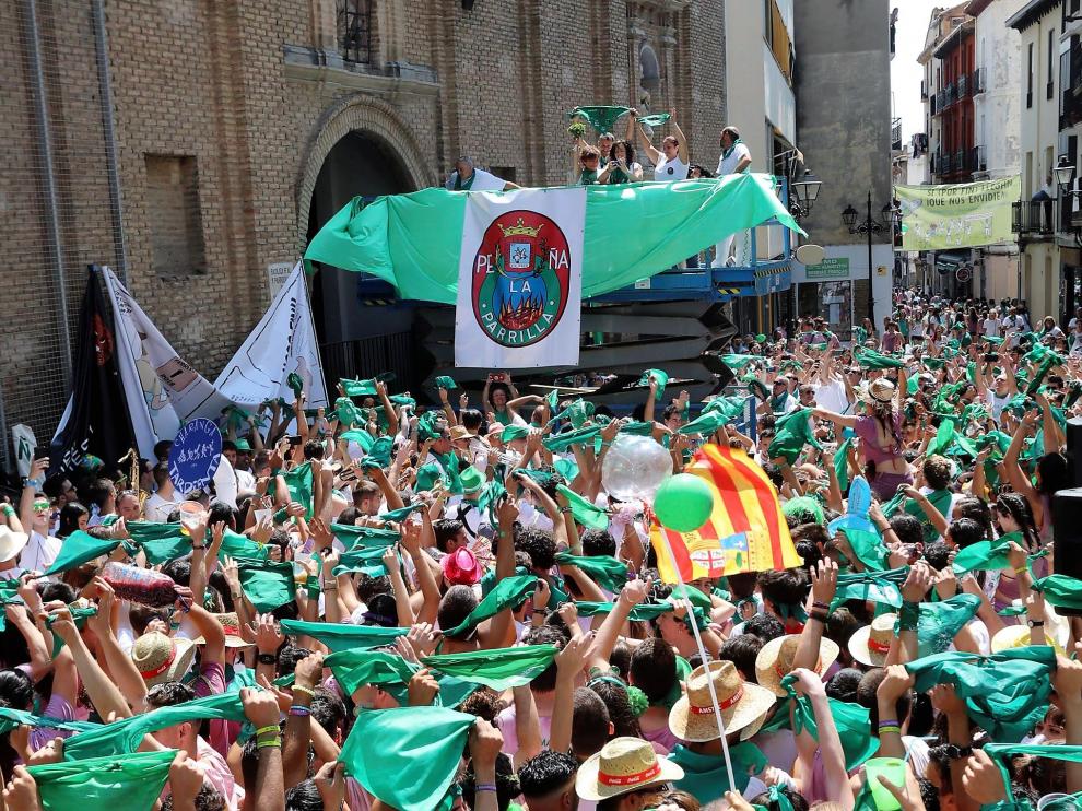Acto de saludo al santo el 9 de agosto del año pasado, que correspondió a La Parrilla.