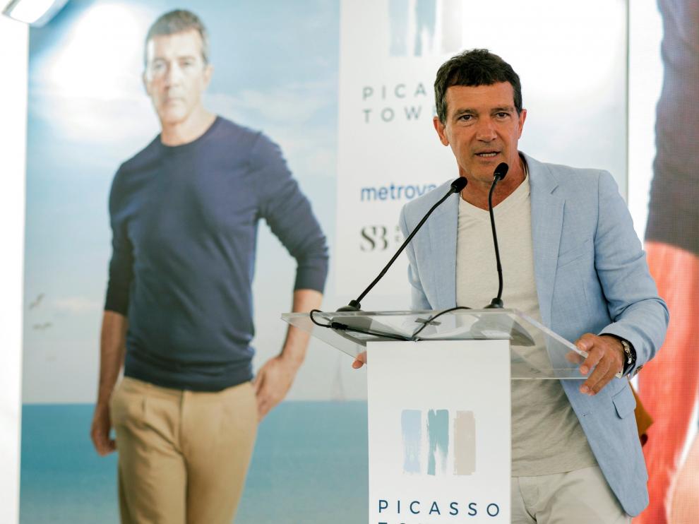 Antonio Banderas en la presentación del proyecto inmobiliario Picasso Towers.