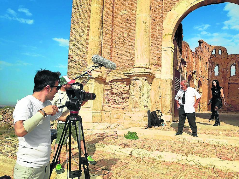 El director de cine Germán Roda, este viernes, rodando para participar en el certamen.