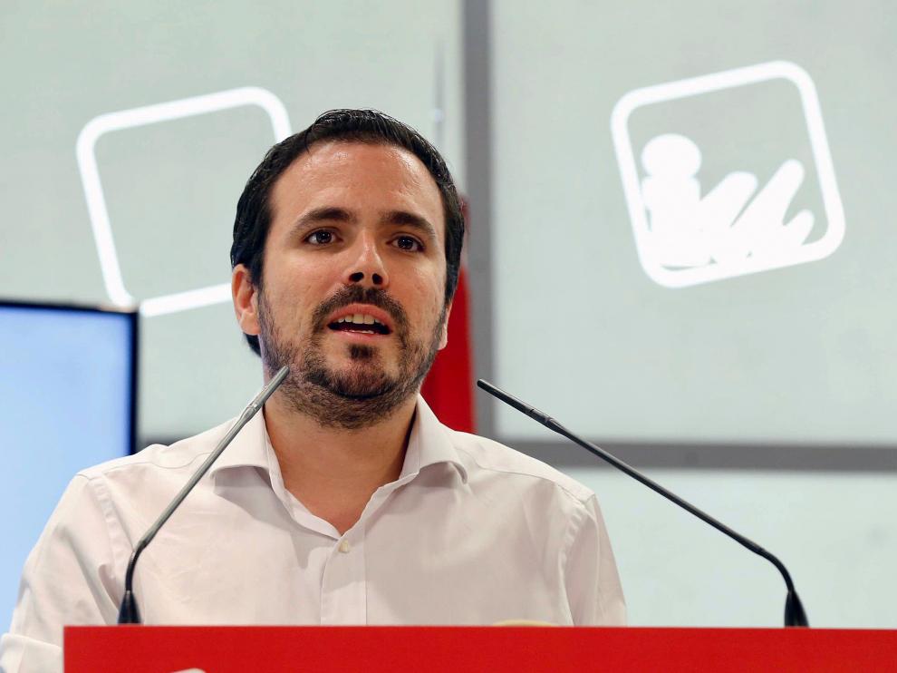 Alberto Garzón, en su intervención ante la Coordinadora Federal de IU.