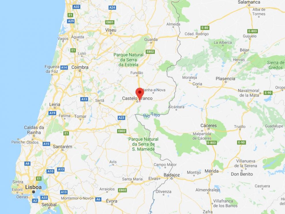El fuego afecta a la zona de Castelo Blanco.