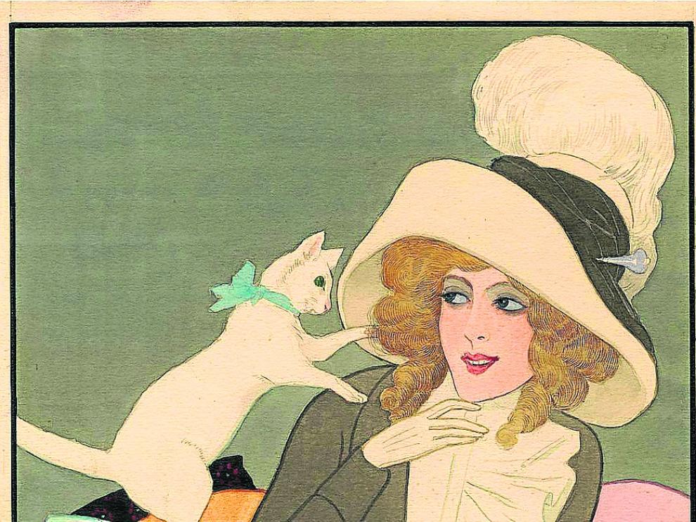 ‘Quitando moños’, una ilustración de Xaudaró de 1912.
