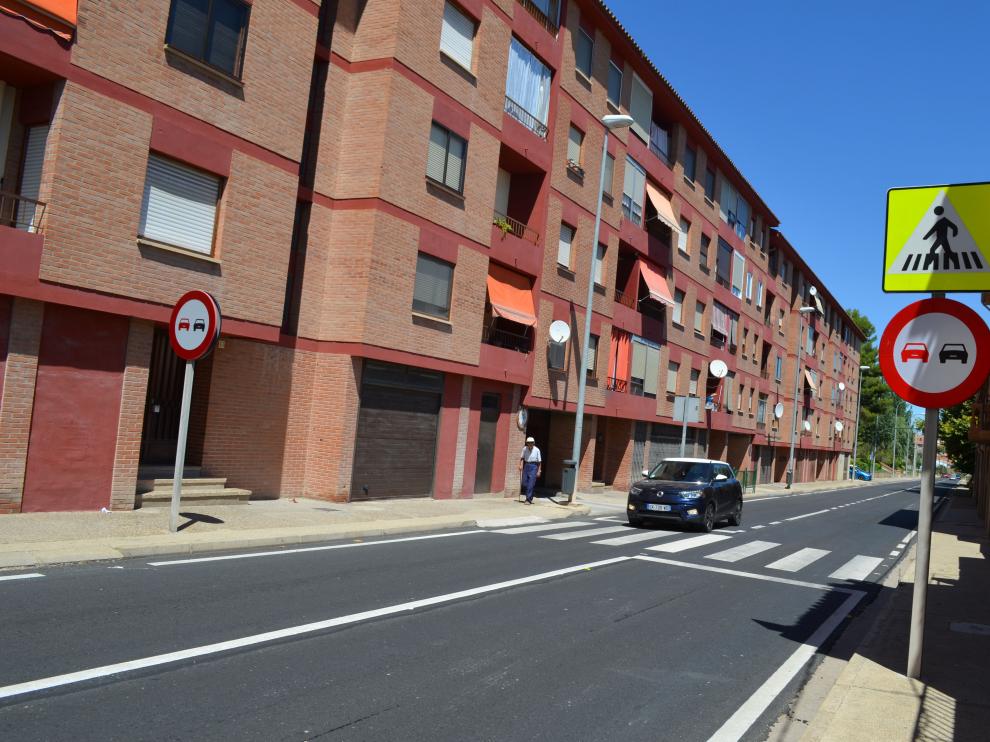 El atropello se produjo el 14 de agosto de 2018 en este paso de cebra de Tarazona.