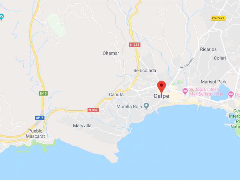 Los hechos ocurrieron en Calpe, Alicante.
