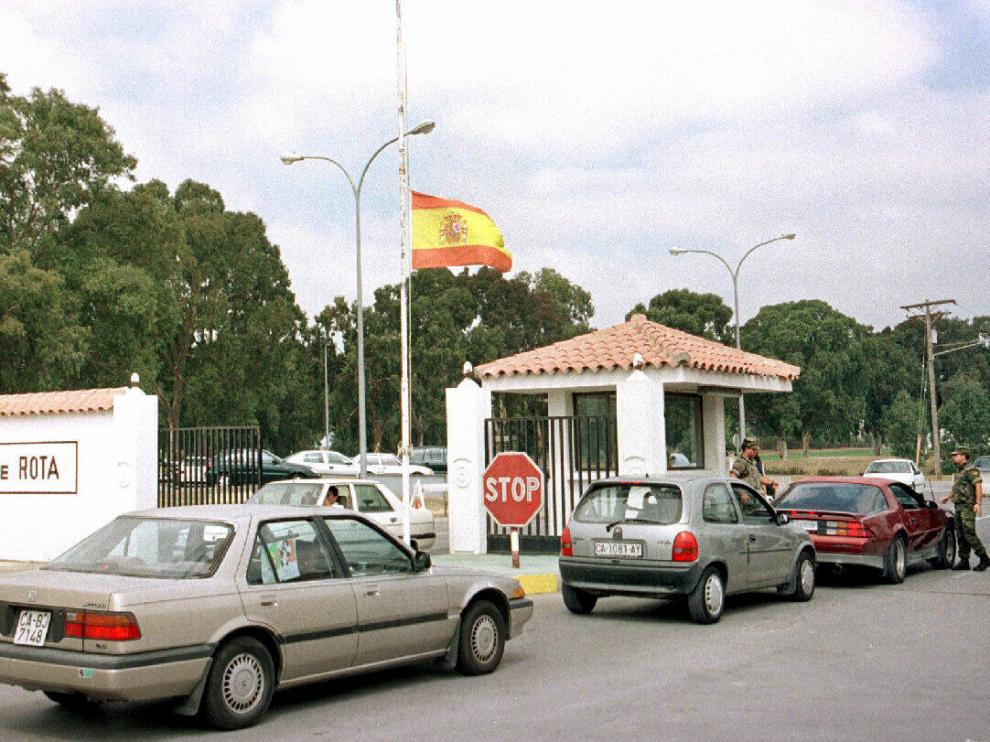 Entrada a la base naval de Rota (Cádiz).