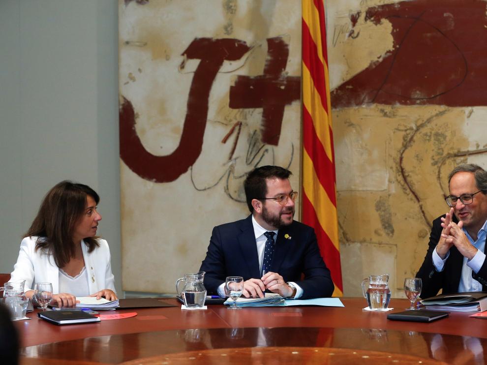 Reunión semanal del Gobierno catalán.