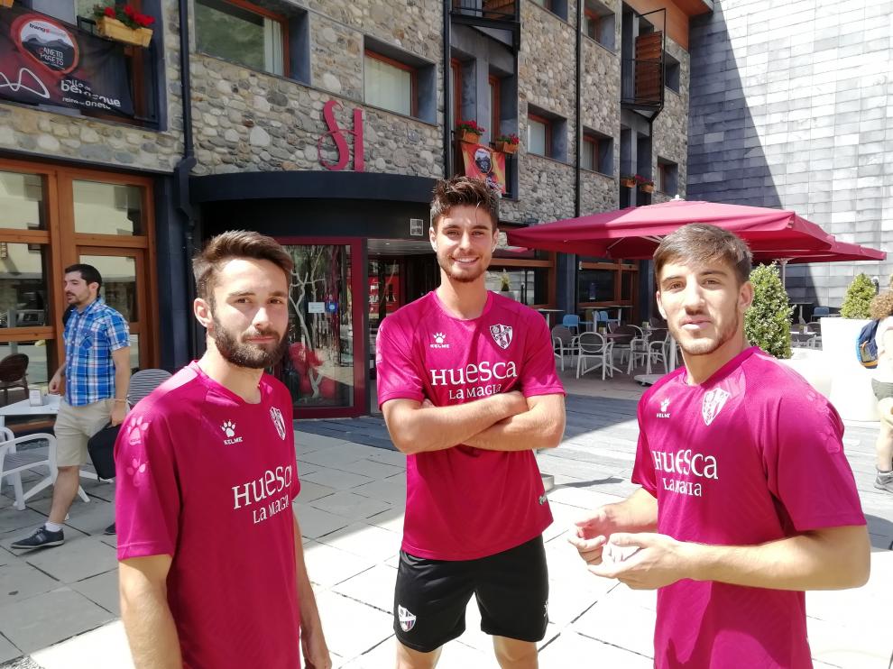 David Ballarín, Kike Hermoso y Jordi Méndez.