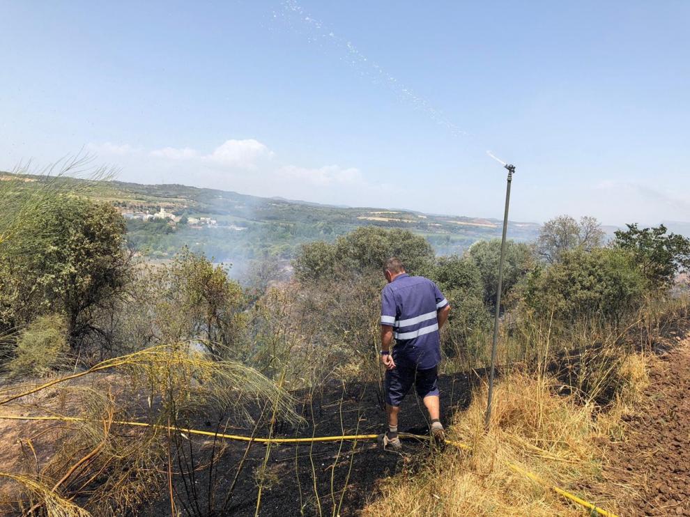 Incendio en la comarca del Somontano