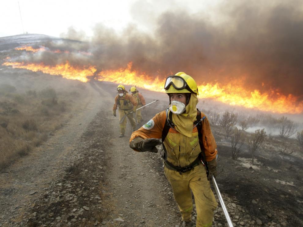 INCENDIO ALREDEDORES MONCAYO. TALAMANTE / 28-08-2012 / FOTO: GUILLERMO MESTRE