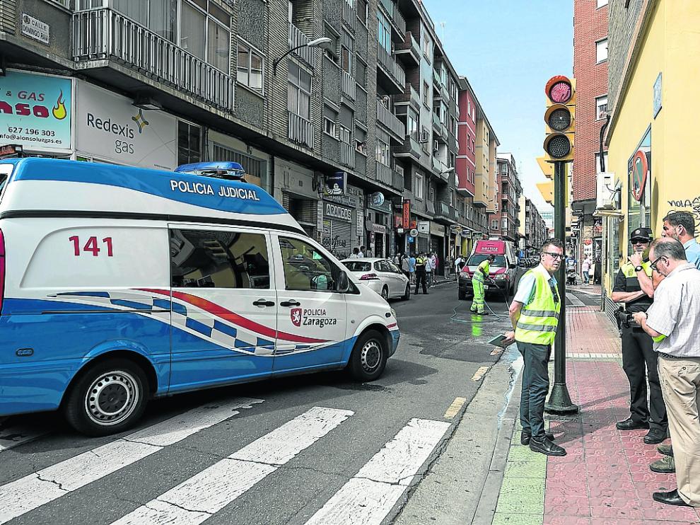 El accidente se produjo en la esquina del paseo de Calanda con Domingo Ram.