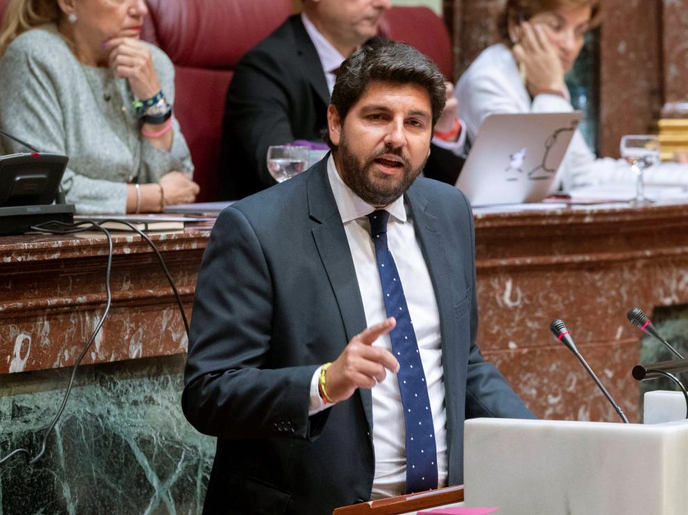 El candidato a la Presidencia de la Comunidad de Murcia, Fernando López Miras.