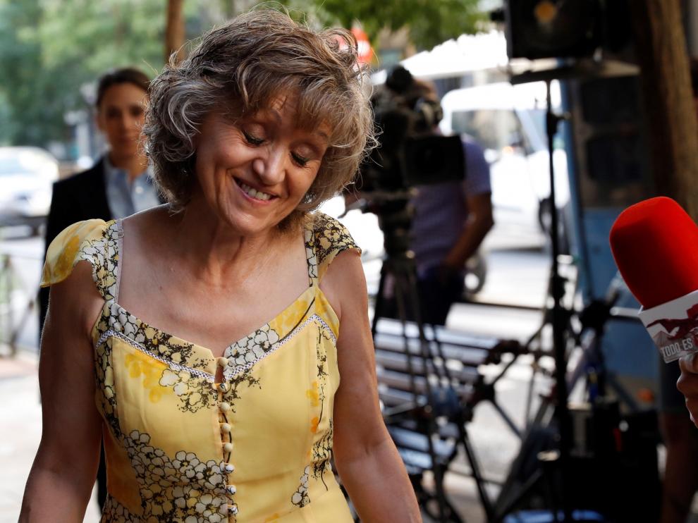 María Luisa Carcedo, tras la fallida sesión de investidura.