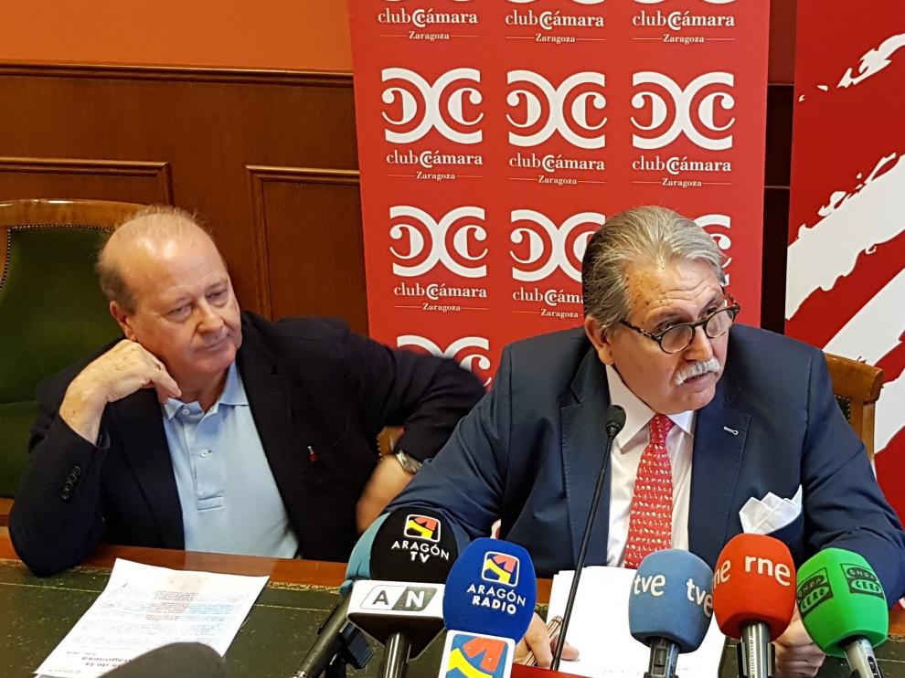 Marcos Sanso y Manuel Teruel, en la presentación del boletín de este viernes.