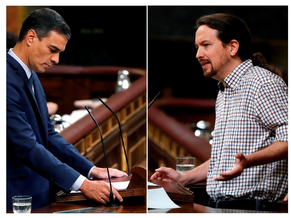 Pedro Sánchez y Pablo Iglesias.