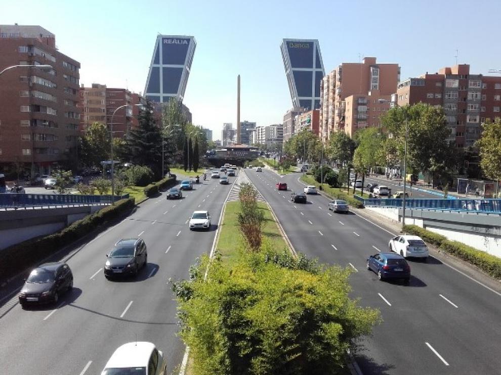 Paseo de la Castellana de Madrid.