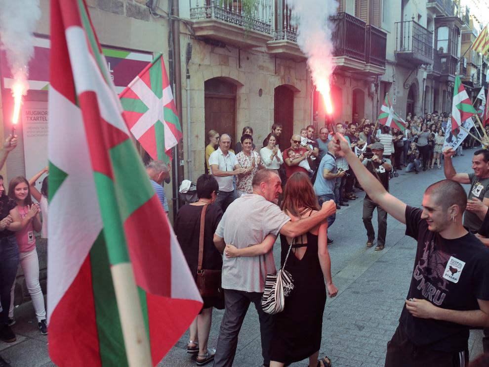 Acto de homenaje al etarra Xabier Ugarte en Oñati.