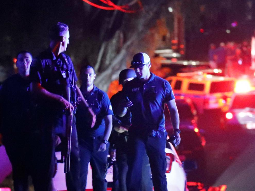 La policía de Estados Unidos en la intervención de la operación de California.
