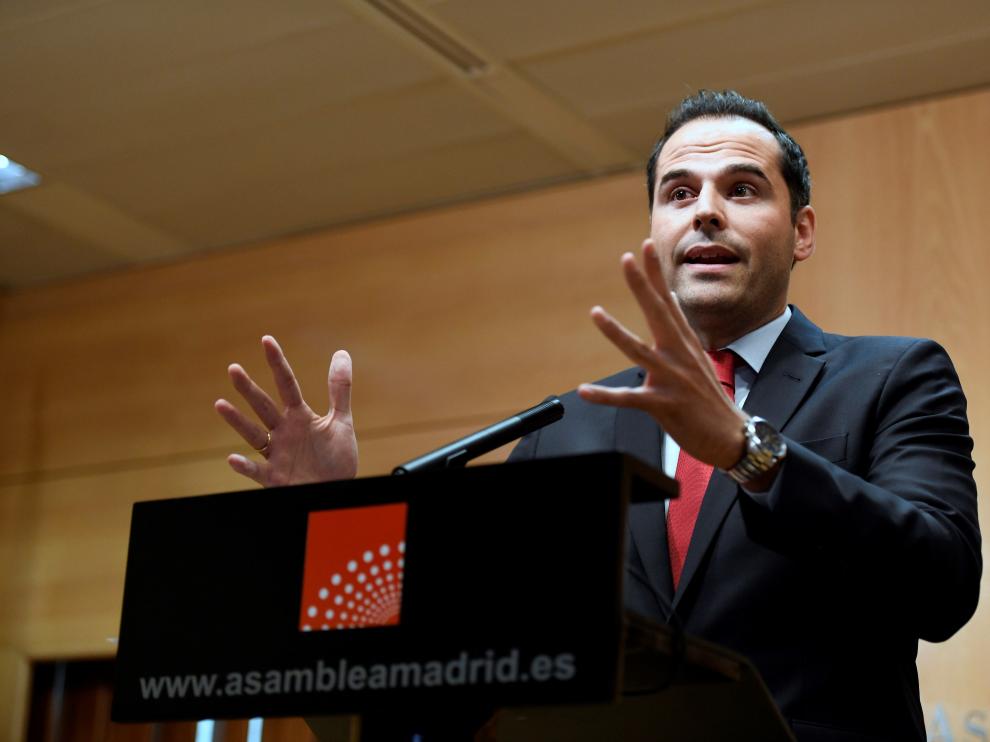 El portavoz de Ciudadanos en la Asamblea de Madrid, Ignacio Aguado.