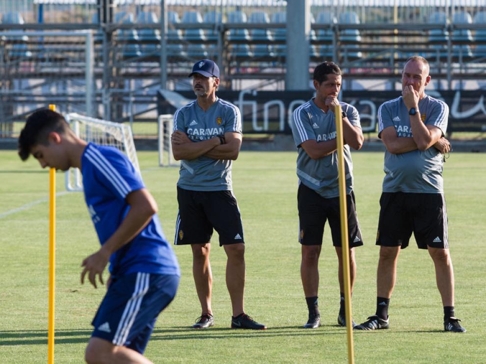 El equipo en la sesión de ayer en la Ciudad Deportiva.