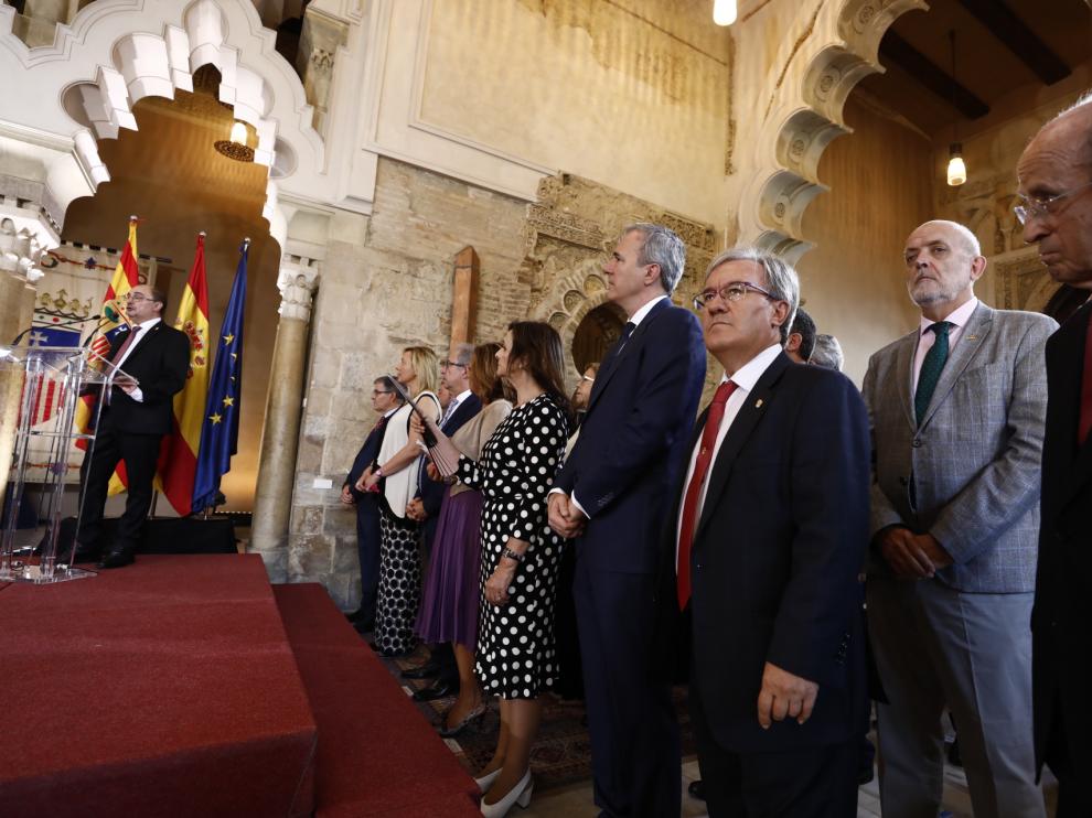 Acto de investidura del socialista Javier Lambán como presidente de Aragón