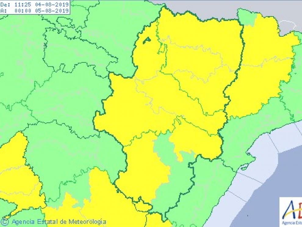 Continúa la alerta por altas temperaturas en casi todo Aragón