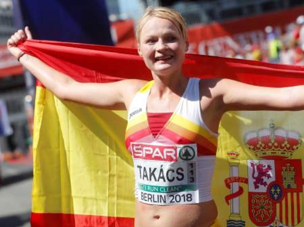 La atleta española Julia Takacs.